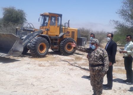 ۱۵ هکتار از اراضی ملی در شهرستان پارسیان رفع تصرف شد