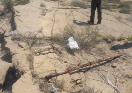 توقف عملیات فنس کشی غیرمجاز  در اراضی ملی  منطقه باغو  شهرستان بندرعباس