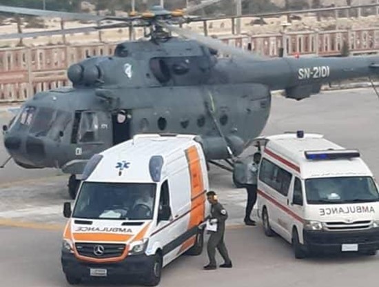 انتقال ۵ بیمار به وسیله بالگرد اورژانس هوایی بندرعباس
