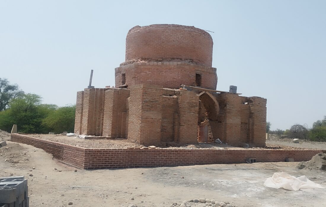 اتمام فاز نخست عملیات مرمت گنبد سرخ بندرعباس