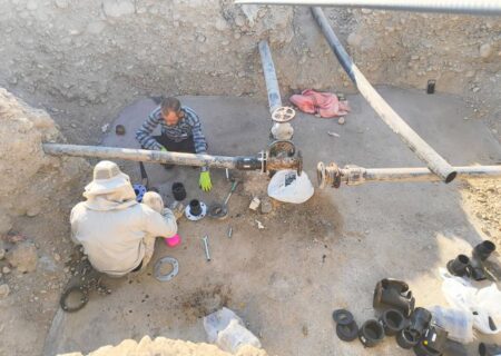 شبکه توزیع آب روستای پرنیمه اصلاح و توسعه یافت