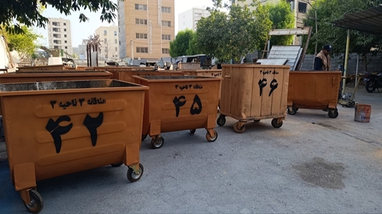 بازسازی ۱۲۰ سطل زباله در ناحیه سه منطقه سه از ابتدای سال ۱۴۰۵